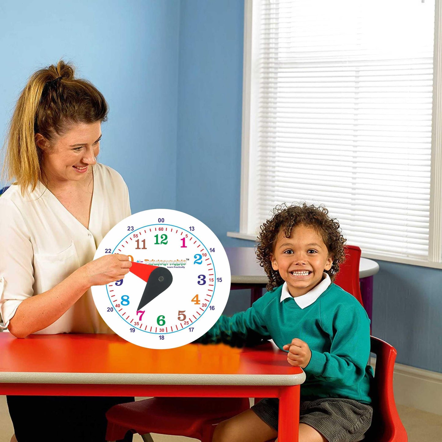 Edulearnable Toy Clock For Early Time Learning For Kids Gift For Little Boys Girls Educational Montessori Teach And Learn Dummy