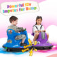 Tobbi Toddlers Bumper Car, 12V Baby Electric Ride On Snail Shape Toy With Remote Control/Children Diy Funny Stickers/360 Degree Spin For Kids Of Ages 1.5-9 (Purple)