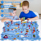 25Pcs Puzzle Racer Kids Car Track Set, Puzzle Track Car Play Set, Rail Car Puzzle Track Space Themed Series, Kids Race Track Set