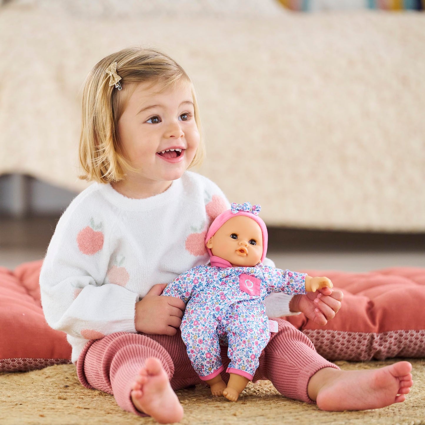 Corolle B  b   Calin Capucine Baby Doll - 12'' Soft-Body with Sleeping Eyes That Open and Close, Vanilla-Scented - Mon Premier P