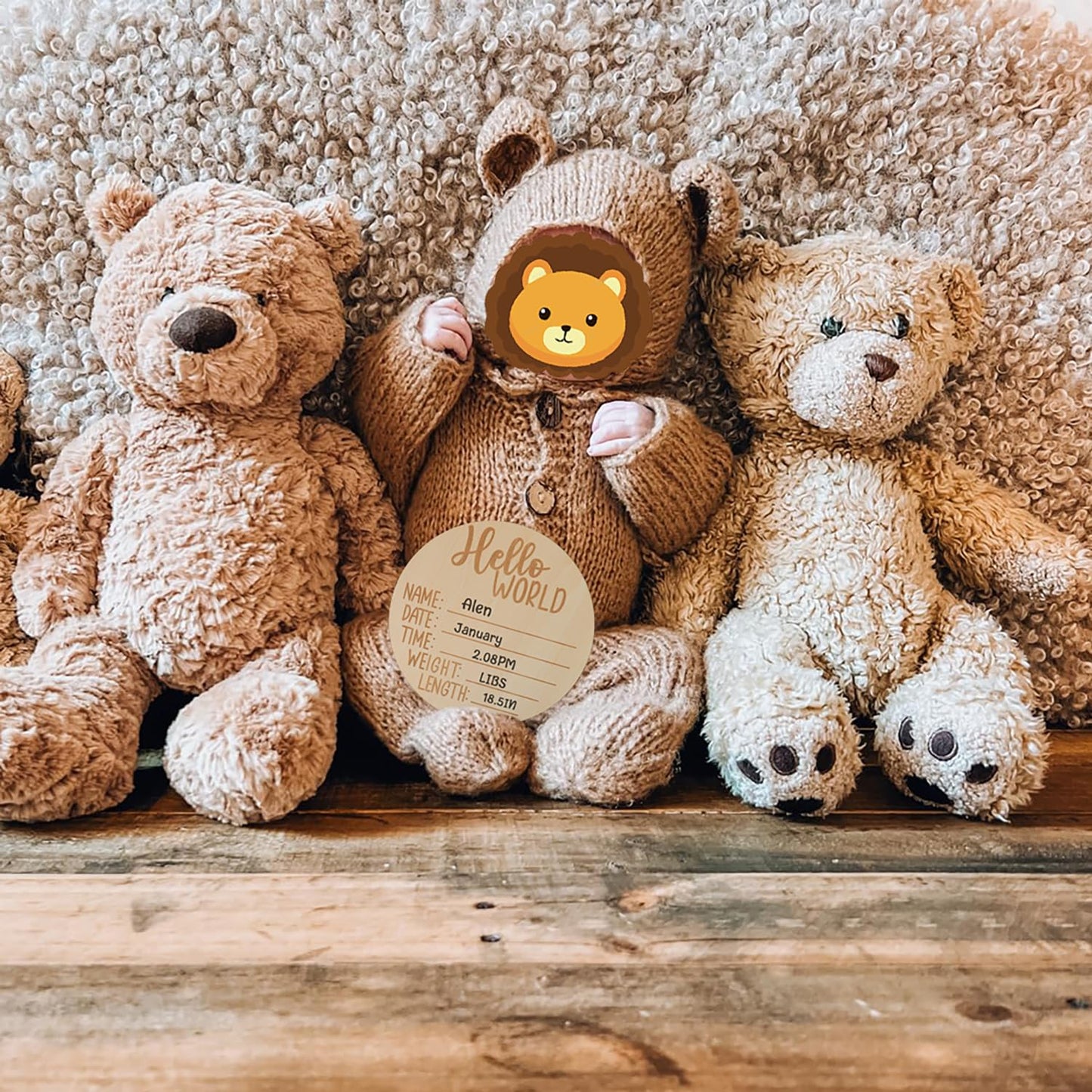 Bluetop Baby Boy Costume Newborn Outfits, Newborn Photography Outfits Boy Girl With Bonnet, Hand-Knitted Teddy Bear Costume With