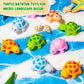 25PCS Mini Rubber Turtle Green Floating Squeaky Sea Turtle Rubber Bath Toy, Cute Screaming Sound Bulk for Bath Shower Swimming P