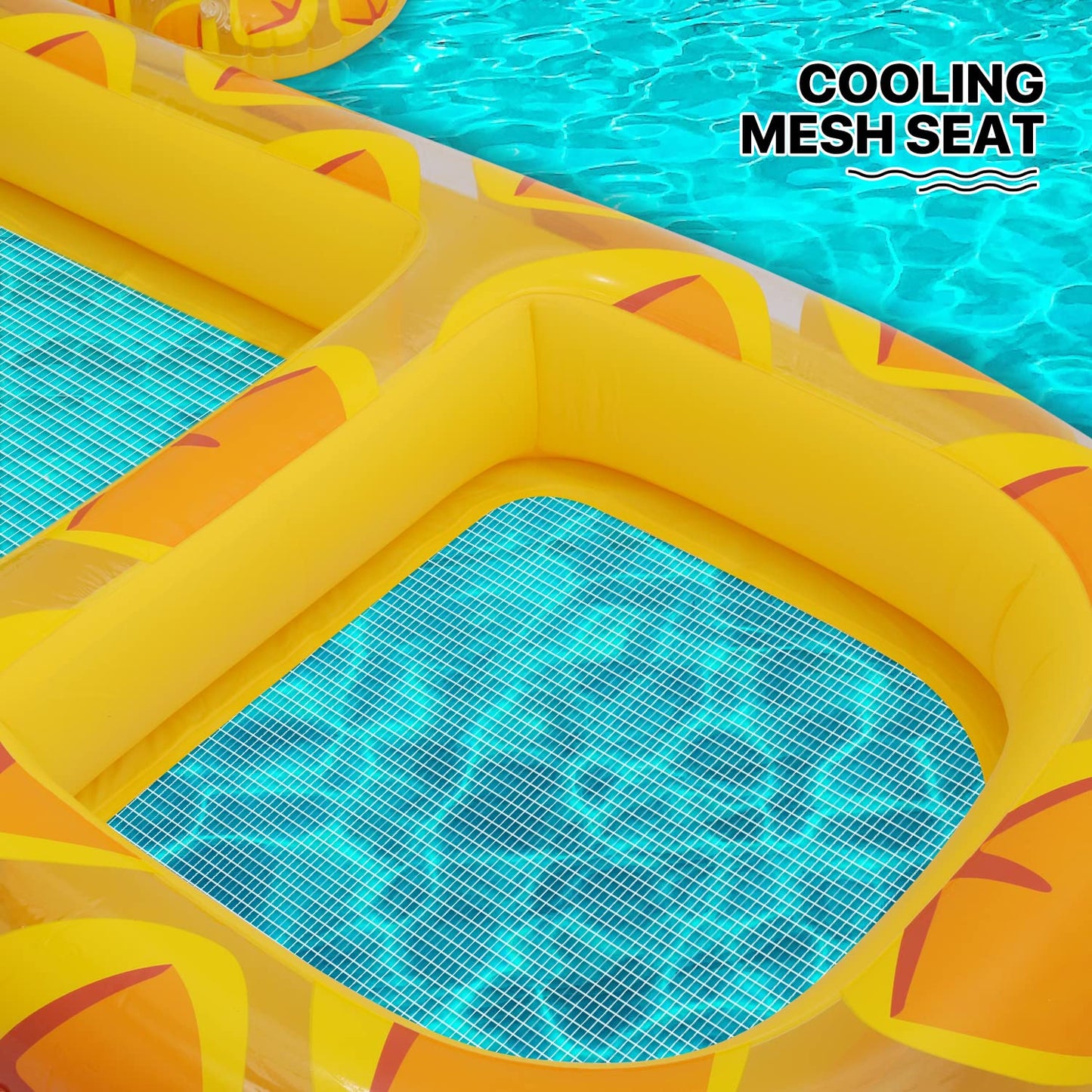 MoNiBloom Pool Float for mature-themed Inflatable Giant Floaties Pineapple Lake Rafts Fruit Swimming Floaty Summer Beach Ride-ons