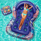 HeySplash Pool Lounger Float for mature-themed  Hawaii Style Inflatable Pool Floats Bed with Detachable Cupholder Caddy  73*50 XL Cooling Contour Lounger Rafts  Water Rafts for Lake  Outdoor Beach Pool Party