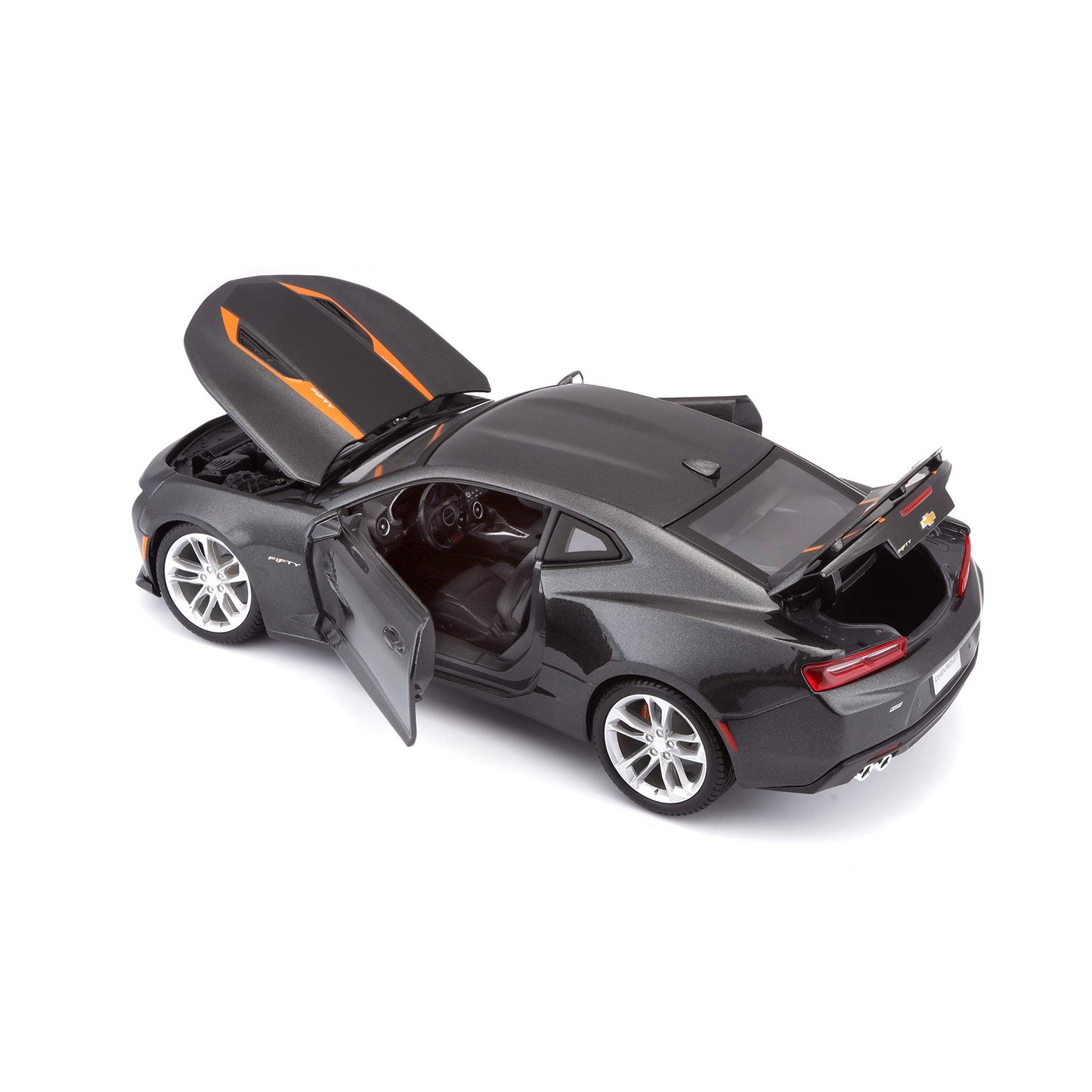 Bauer Spielwaren Maisto 1:18 Chevrolet Camaro 50th Anniversary Model 31385 - Metallic Gray Diecast Car