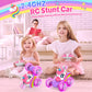 ZIZZ RC Cars for Girl Age 4-8 - Pink Remote Control Car for Girls, RC Stunt Car 360 Rotating Crawler with Headlights Cars Toys f