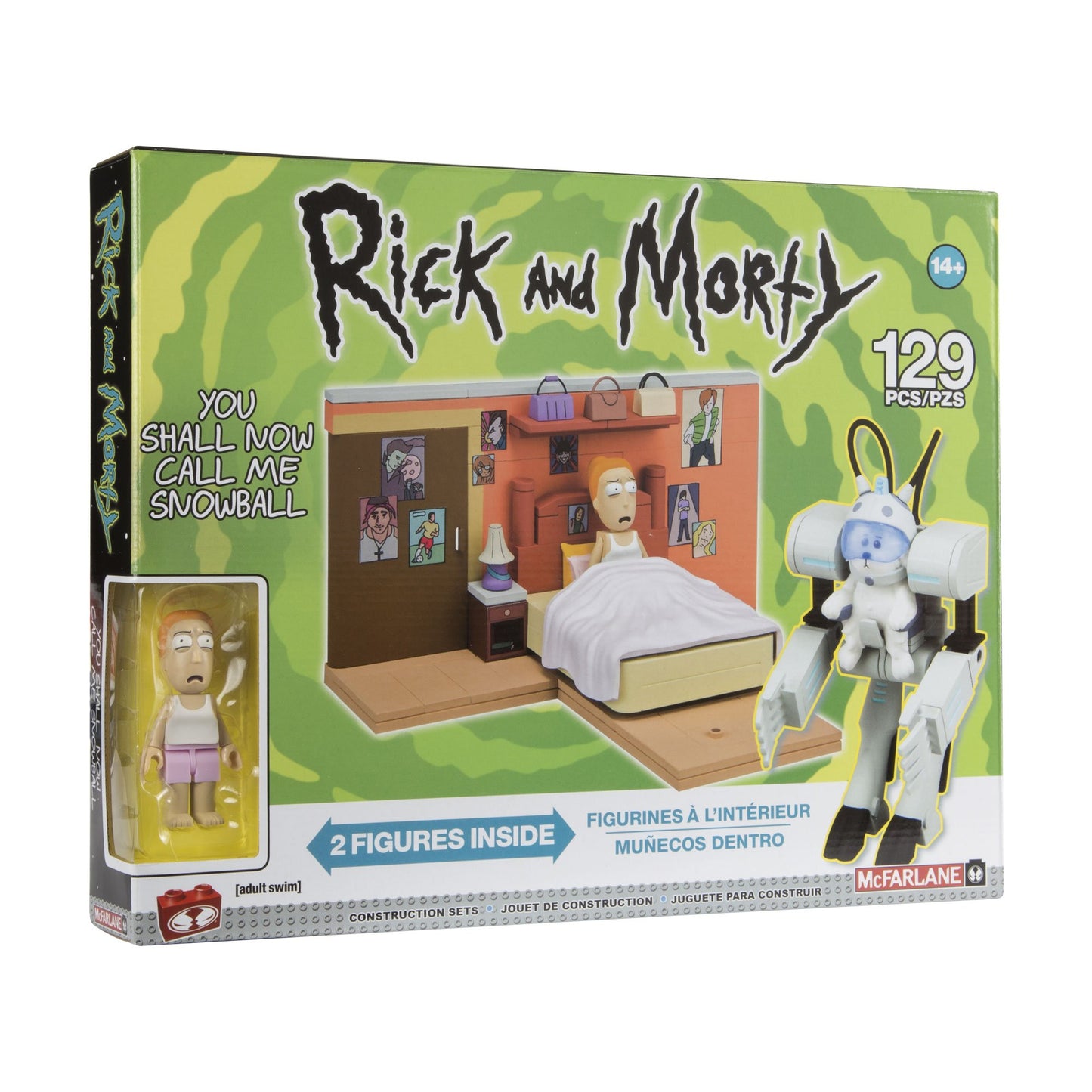 McFarlane Toys Rick & Morty Snowball Medium Construction Set, Model 12856-7, Building Set