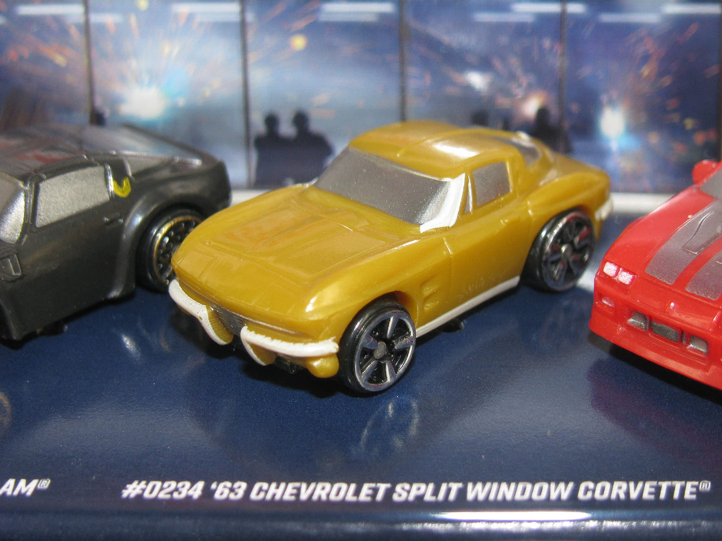 Micro Machines 2021 Series 4 World Pack #11 GM Icons: ZR1 Corvette, Pontiac Trans Am, 63 Split Window Corvette, IROC-Z Camaro,