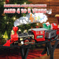 Christmas Train Set With Bridge,Smoke, Light And Sounds Effect, Kids Electric Train Set, Toy Train Set For Around Tree, Train To