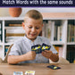THE BAMBINO TREE Phonics Card Game - Vowel Sounds Learning for Kids, Medium, Cardstock, Purple, 2-8 Players