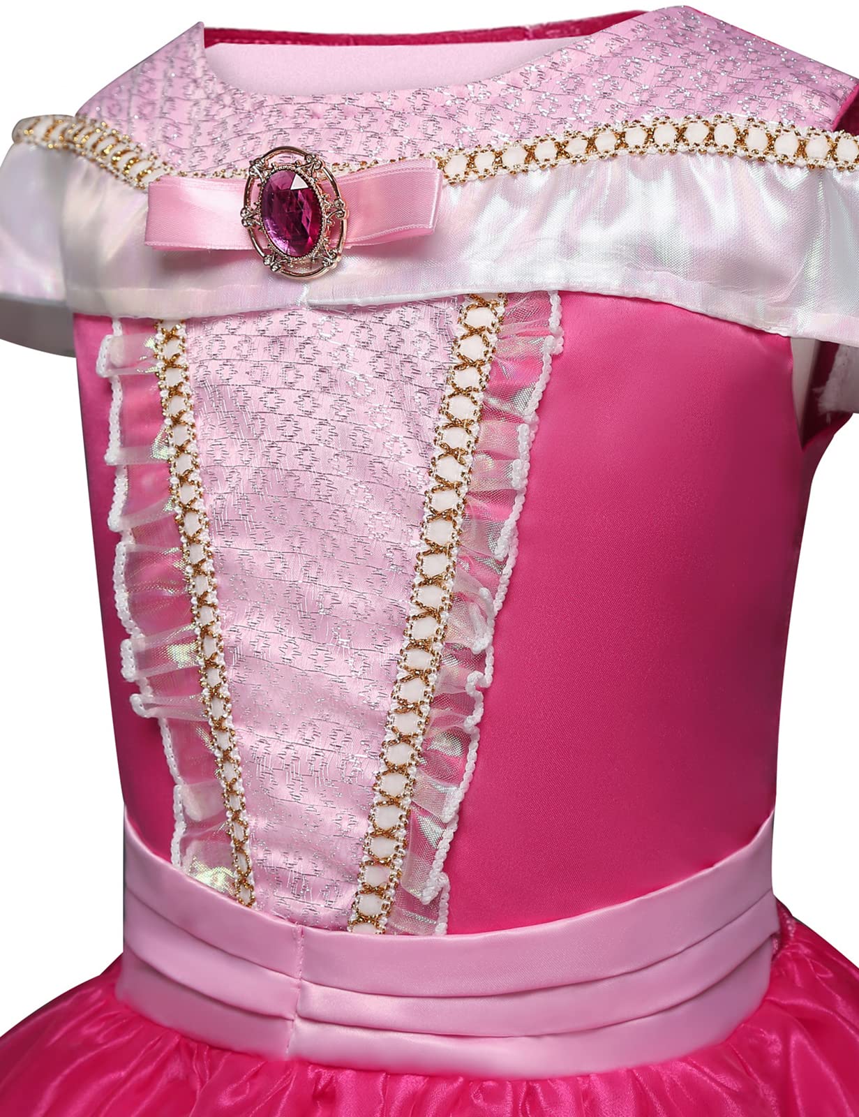 Gjdamfd Little Girls Elegant Pink Princess Dress Up Clothes Halloween Birthday Party Costumes Kids Girls Dresses 3-4T