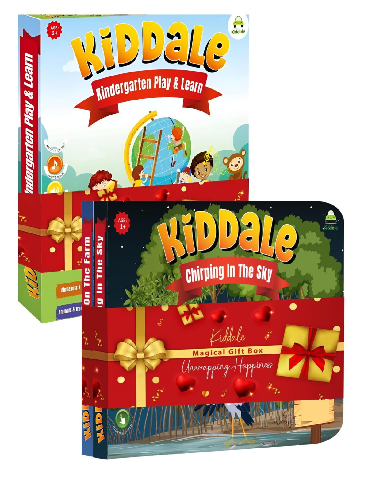Kiddale ABC 123 Musical Sound Book for Kids with 1 Board Book on 100+ Early Learning Words| Best Gift for 25 Years Kids