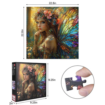 1000pcs Fantasy Fairy Paper Puzzle - Vibrant Find Butterfly Wing Art  Large Puzzle Toy mature-themed Game Gift - Family Interactive Game Puzzle DIY Home Decoration Brain Challenge Gift