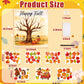 80UncleKimby 74Pcs Fall Thanksgiving Tree Craft Kit - DIY Felt Thankful Tree with Autumn Maple Leaves Ornaments for Bulletin Boa