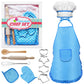 Kids Cooking and Baking Set,11 Pcs Kids Aprons for Girls,Chef Costume Set,Includes Kids Apron and Chef Hat,Mitt & Cooking Cutter