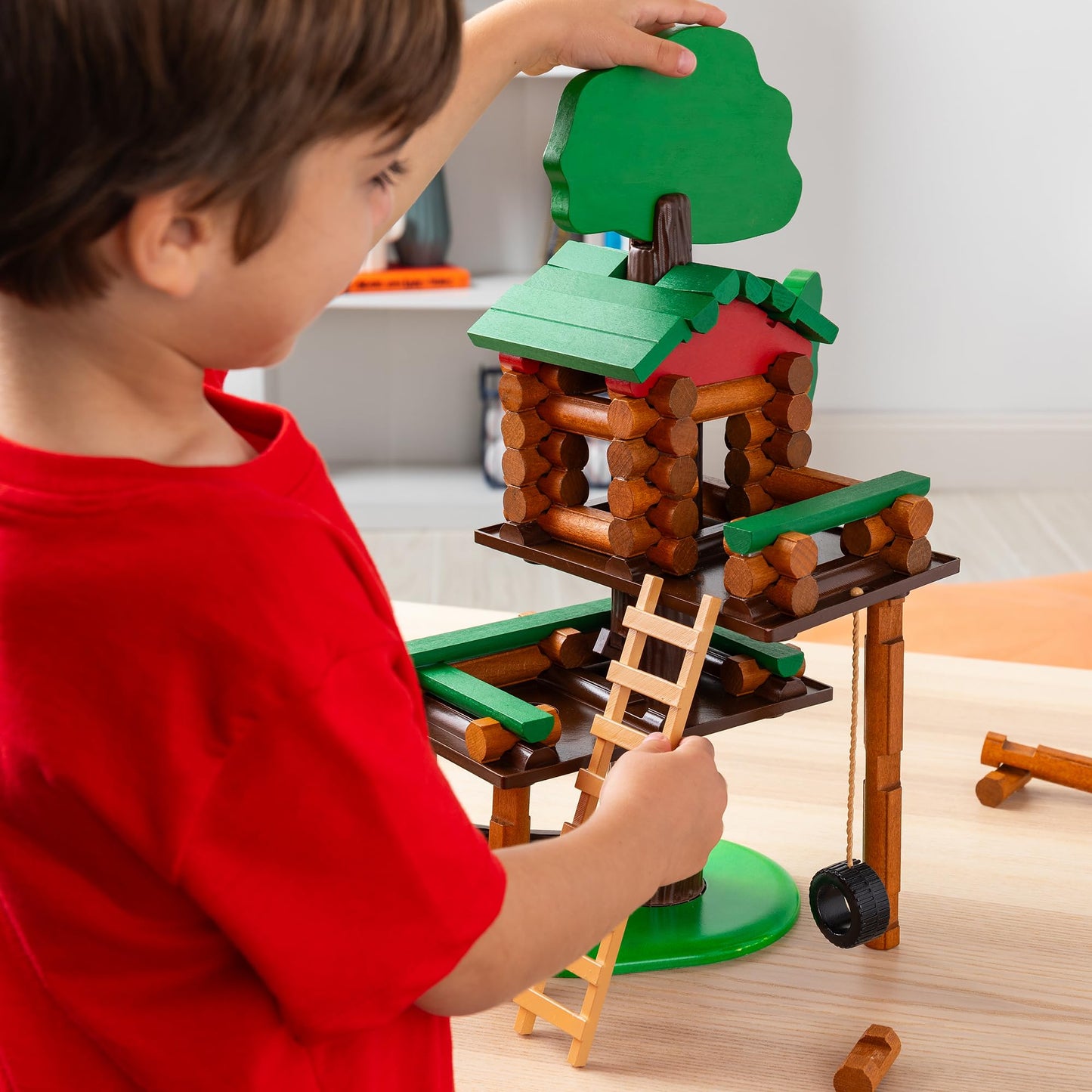 Lincoln Logs 2 Tiered Tree House Building Set, Educational Toy, Gift For Kids, Girls And Boys, Stem Retro Classic Toy