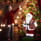 Uten 24'' Santa Claus Decorations, Standing Christmas Santa Claus Figurine Figure Decor Christmas Sock And Gifts Bag Christmas D