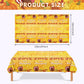 2 Pcs Happy Thanksgiving Tablecloth Disposable - Fall Turkey Tablecloths, Rectangle Pumpkin Maple Leaf Plastic Table Cover for T