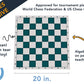 We Games- Tournament Roll Up Vinyl Chess Board- Green And White