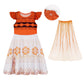 Wonderbabe Girls Adventure Outfit Dress Princess Fancy Dress Up Clothes Kids Halloween Cosplay Birthday Outfit With Cape Size 2-3T