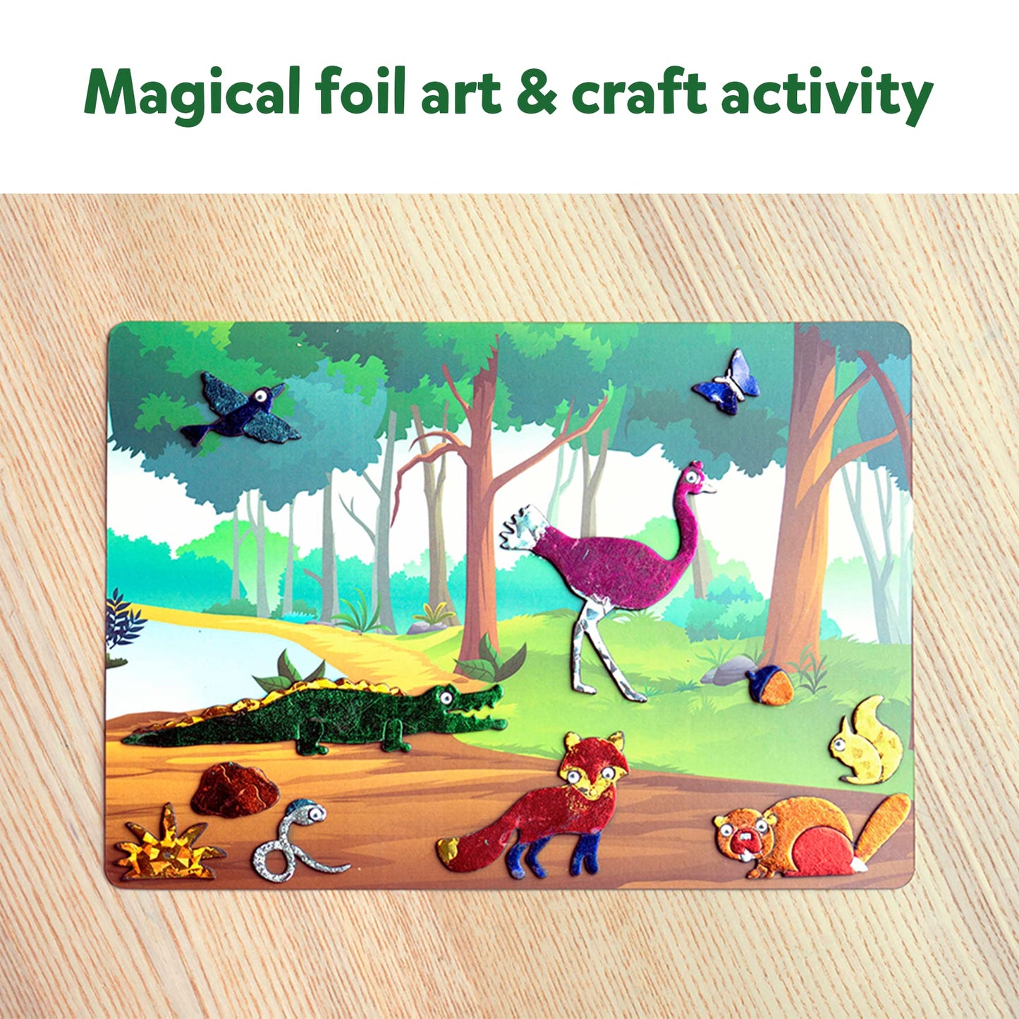 Skillmatics Art & Craft Activity - Foil Fun, 10 Sparkly Space Pictures, Ideal for Ages 4-9, Model SKILL293FFUS
