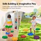 Frunsse Stepping Stones For Kids - 6Pcs Non-Slip Balance Stepping Stones, Promote Toddler Gross Motor Skills & Coordination, Obs