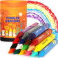 ZENO 18 Colors Jumbo Crayons + Non Toxic Crayons for Toddlers 1-3 | Washable Crayons for Kids Ages 4-8 | Easy To Hold Large Cray