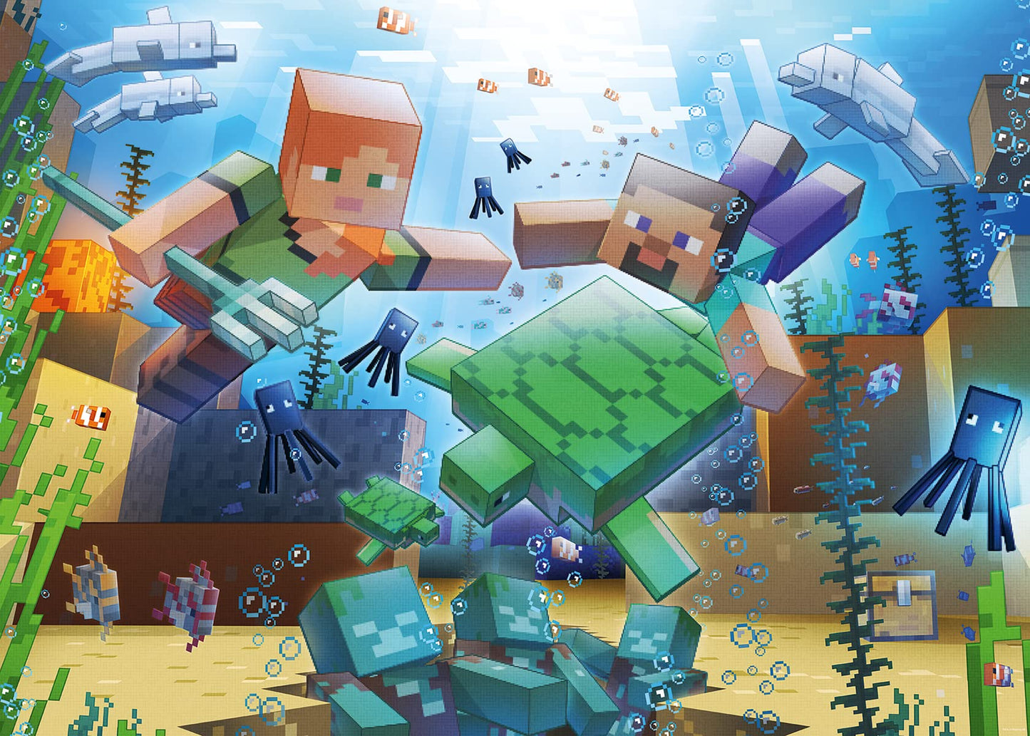 Ravensburger Minecraft Mosaic - 1000 Piece Jigsaw Puzzle for Kids and Adults | Unique Softclick Technology | Vibrant, Glare-Free