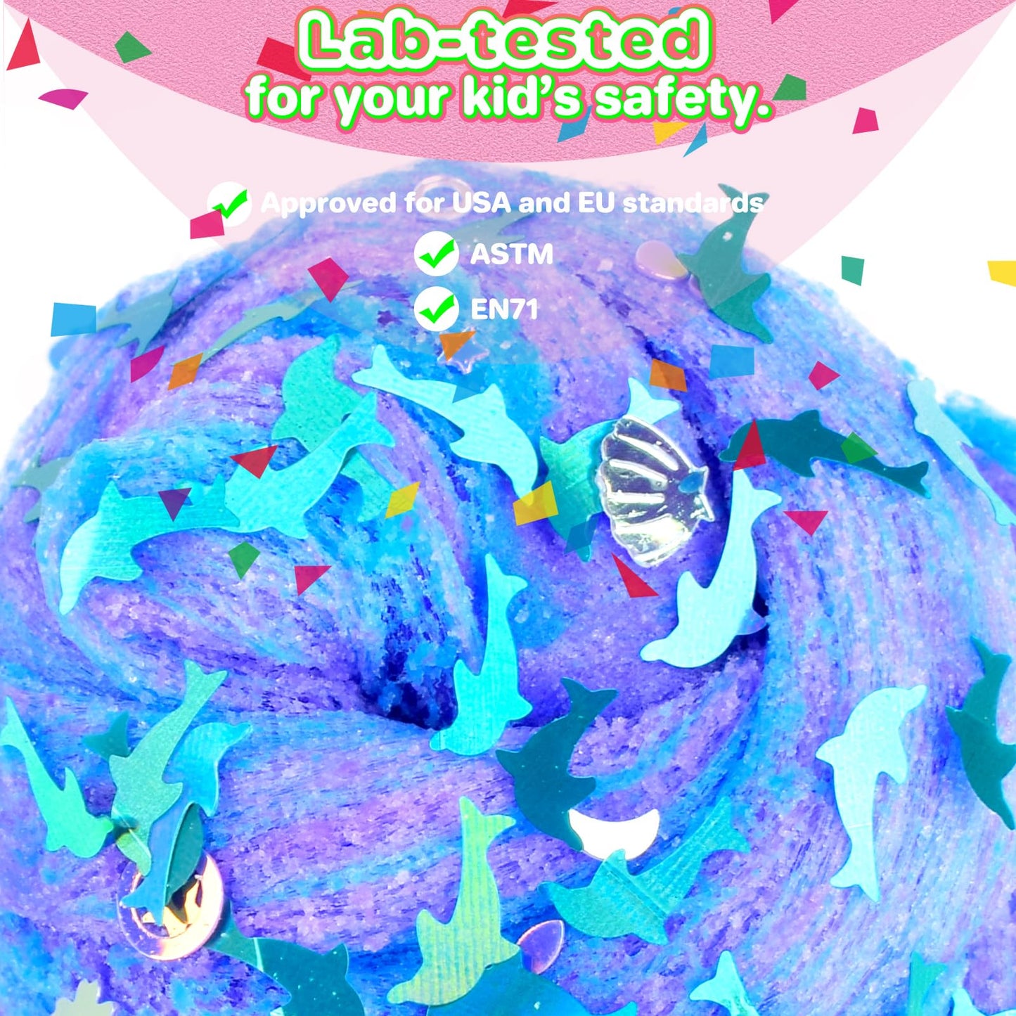 Jigejunfa Cloud Slime With Stars Moons Glitter Add Ins, Scented Premade Slime For Kids, Stretchy Sludge Non Sticky Putty, Slime