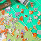 Julbear 300 Pieces Animals Foam Stickers Bulk Self-Adhesive Cartoon Forest Animals Reward Stickers For Arts Crafts Animals Fores