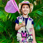 Kidz@Play Pink Bug Hunting Kit - Vest, Hat, Binoculars, Net, Container & More - Perfect for Kids' Outdoor Adventures, Small Size