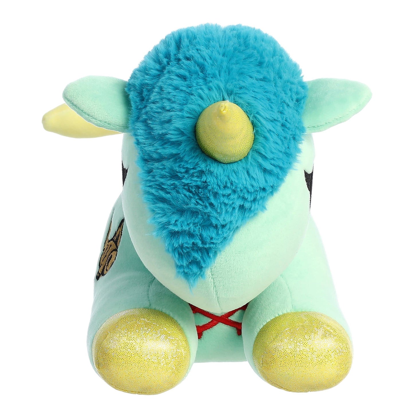 Aurora® Enchanting ©Tokidoki Squishy Sea Green Stuffed Animal - Bright & Colorful Design - Showpiece Plush - Yellow 13 Inches
