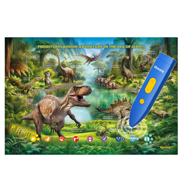 Interactive Dinosaur Toys Learning Poster, Dinosaur Talking Poster, Bilingual Dinosaur Talking Educational Children Toy With Sound Effects, Dinosaur Toys For Ages 3-12, Best Dinosaur Party Gift