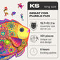 Unidragon Wooden Puzzles For Adults Unique Jigsaw Puzzles - King Size Shining Fish 15.7' ?12.2 331 Pcs Deko With Cut 0.03 Mm Wood Accuracy Animal