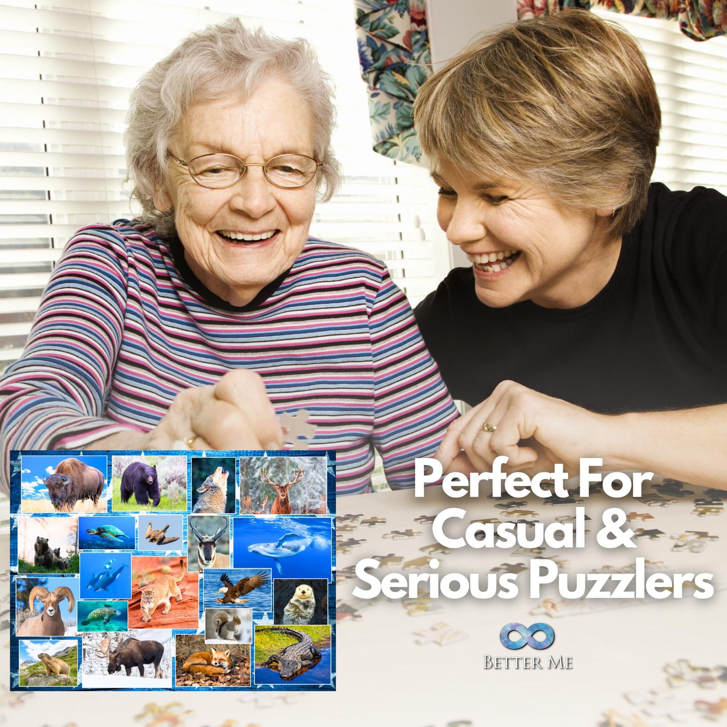 Wildlife Of Our National Parks 500-Piece Puzzle - Usa National Parks Jigsaw Puzzle, Animals From Acadia, Yellowstone, Zion, Arch