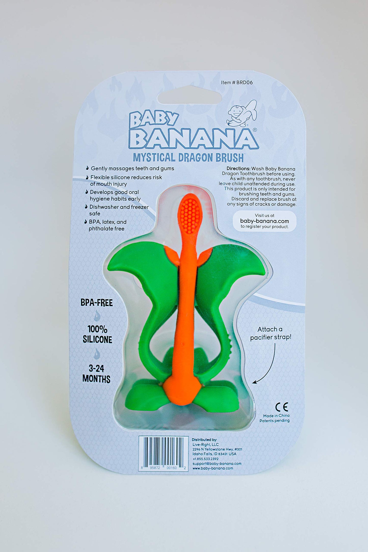 Baby Banana - Mystical Dragon Toothbrush, Training Teether Tooth Brush For Infant, Baby, And Toddler