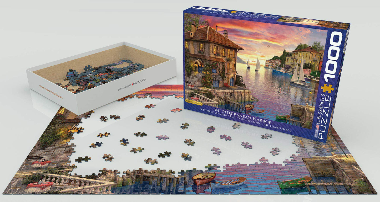 Mediterranean Harbor By Dominic Davison