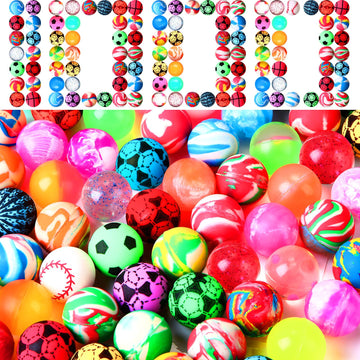 PullCrease 200 Pieces Bouncy Balls in Bulk 25 Mm/ 1 Inch Rubber High Bouncing Balls for Kids Colorful Bouncy Ornament for Kids P