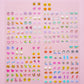Koutey Stick On Earrings - 3D Unicorn Glitter Stickers, Small, Multicolor, Self-Adhesive Craft Gems