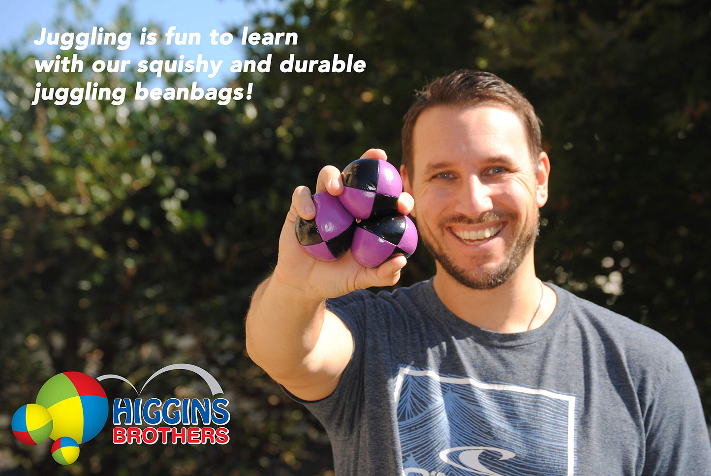 Juggling Balls Professional Style Set of 3 - How to Juggle Kit with Bean Bags for Juggling for Beginners with Vibrant Colors, Gr