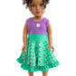 Little Adventures Twirl Princess Doll Dress (Mermaid) - Doll Not Included - Machine Washable Child Pretend Play And Party Doll Clothes With No Glitter