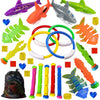 Jasonwell Pool Diving Toys Games - 31 Pcs Swimming Pool Toys For Kids Teens With Diving Rings Dive Sticks Underwater Treasures Torpedo Bandits Fish Toys Etc Fun Water Swim Toys For Boys Girls Adults
