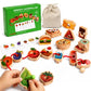 Wooden Lacing Caterpillar Threading Toy Beads Sequencing Set,Gift for 2yrs+