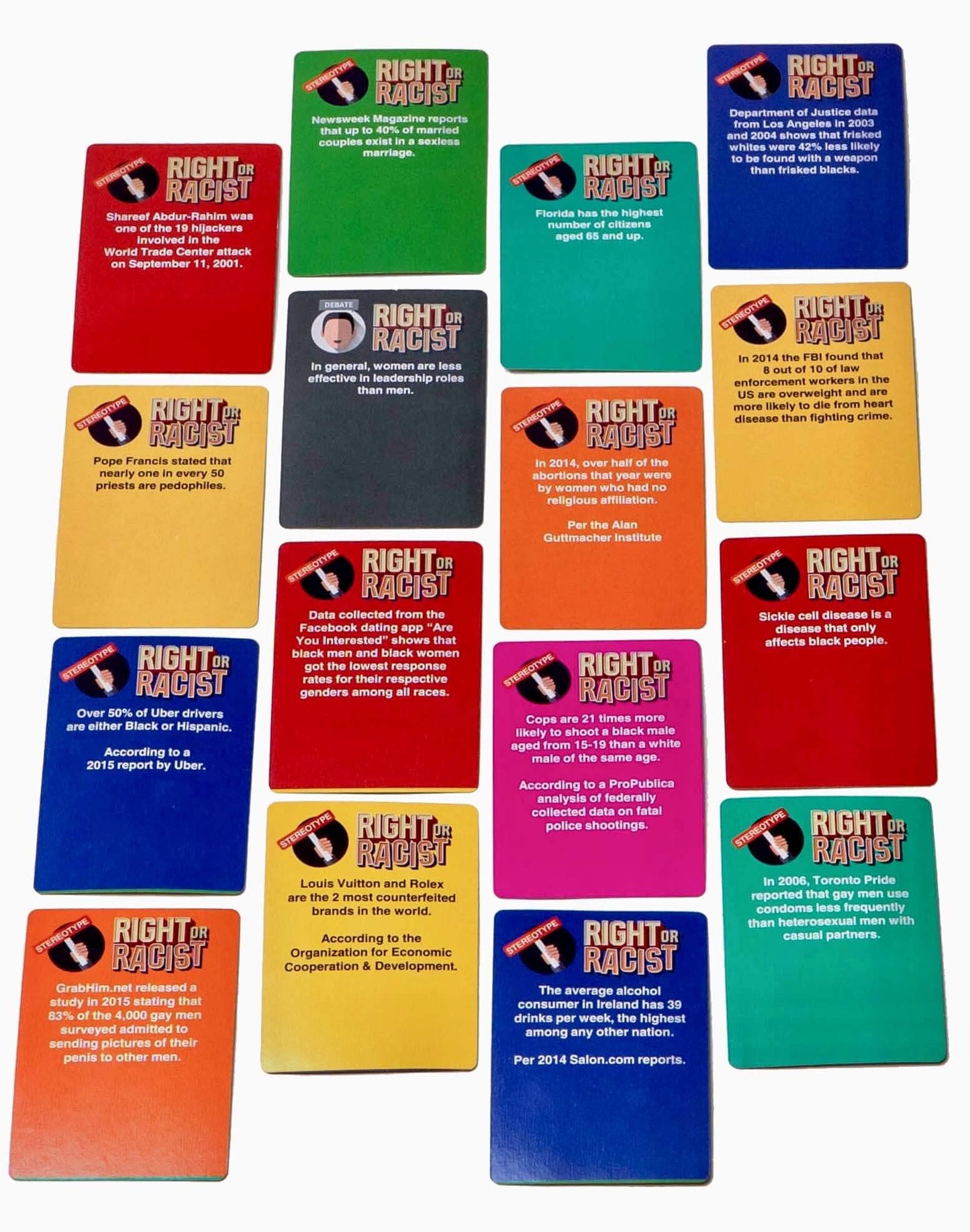 Right Or Racist, Card Game, Gag Gift With Hundreds Of Trivia And Debate Cards, Funny Gag Gifts For Secret Santa Or White Elephant, Games For Men And Women, 3 To 10+ Players