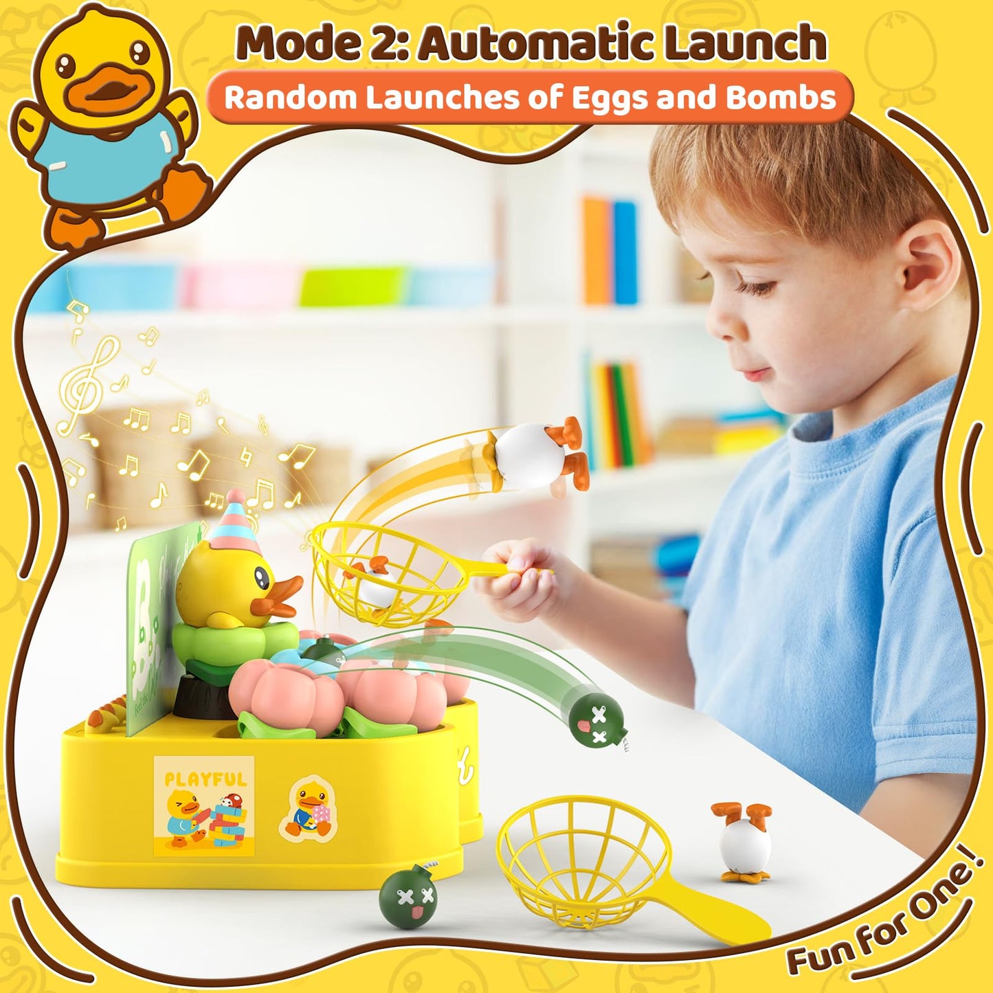 BLF FUN Bounce and Catch Toys for Kids 3-7, Medium Board Games, Christmas Birthday Gifts, Model 685-47BD