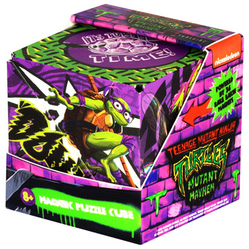 Shashibo Teenage Mutant Ninja Turtles Shape Shifting Box - Award-Winning, Patented Magnetic Puzzle Cube W/36 Rare Earth Magnets -Fidget Cube Transforms Into Over 70 Shapes (Donnie Series 1)