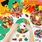 12 Sets Thanksgiving Wreath Decorations, Thanksgiving DIY Foam Wreath Signs Fall Craft Kit Turkey Maple Leaves Pumpkin Foam Stic