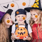 Outus 500 Pieces Pumpkin Stickers Halloween Roll Stickers Round Circle Face Stickers for Halloween Party Decoration
