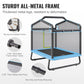 Vevor 6Ft Trampoline 72'' Indoor/Outdoor Trampoline, Mini Trampolines With Safety Enclosure Net, Gymnastics Bar, Hammock, Recrea
