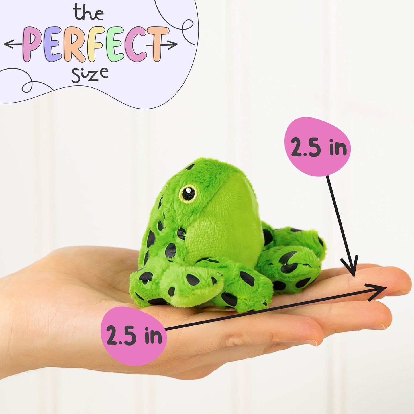 Forest & Twelfth Stuffed Frog, Single Mini Stuffed Animal Plush Toy For Kids, Amphibian Party Favors And Goody Bags, Classroom T